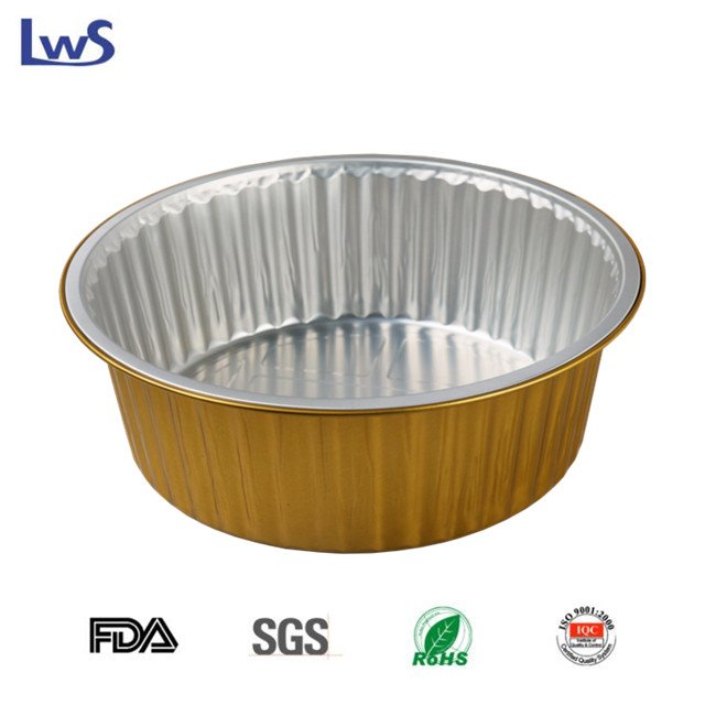 LWS-250B Round coated aluminum foil container