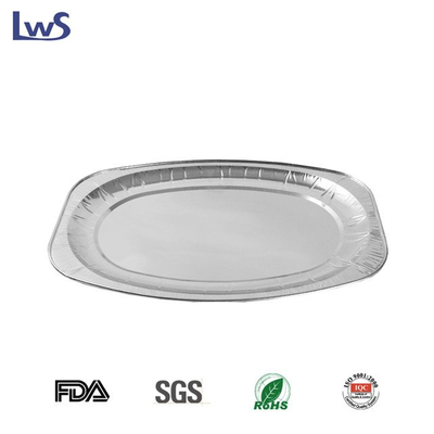 Convenient and easy-to-use oval BBQ foil pan LWS -P545